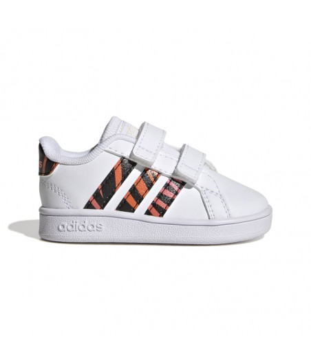 ADIDAS Grand Court Tiger-Print Shoes GZ1079 ΛΕΥΚΟ