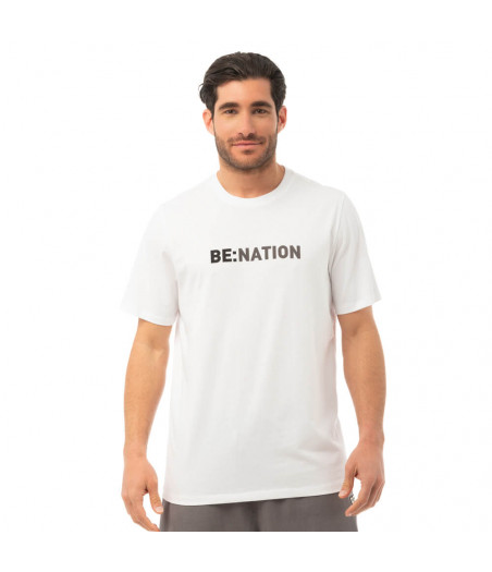 BENATION ESS Crew Neck Ανδρική Κοντομάνικη Μπλούζα Oversized - ΛΕΥΚΟ