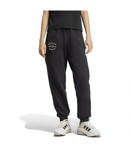 ADIDAS Signature G P Fleece Loose Pants - Γυναικείο Παντελόνι Φόρμα - ΜΑΥΡΟ