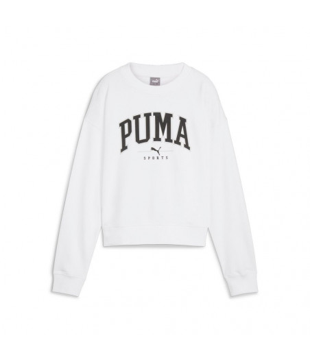 PUMA SQUAD Crew TR Γυναικεία Μπλούζα Φούτερ - ΛΕΥΚΟ