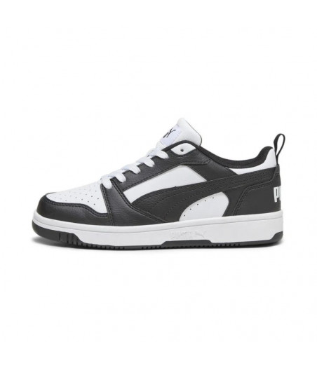 PUMA Reb L JR Εφηβικά Sneakers - ΑΣΠΡΟΜΑΥΡΟ