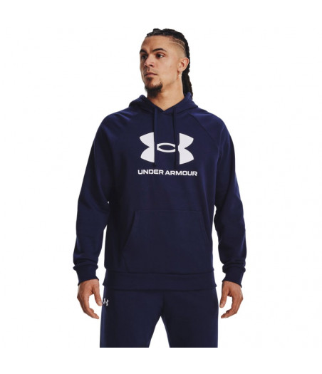 UNDER ARMOUR Rival Fleece Big Logo Ανδρική Φούτερ Με Κουκούλα - NAVY