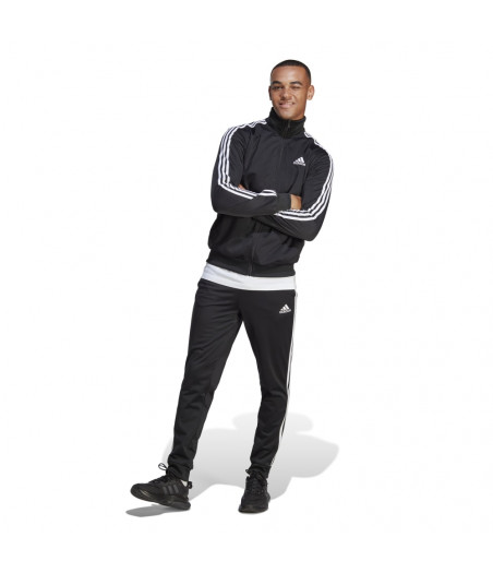 ADIDAS Basic 3S Tricot Track Suit Ανδρικό Σετ Φόρμα - ΜΑΥΡΟ