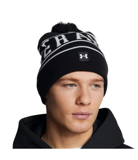 UNDER ARMOUR Halftime Pom Beanie Ανδρικός Σκούφος - ΜΑΥΡΟΣ