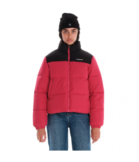 EMERSON Women's Puffer Jacket Γυναικείο Μπουφάν - MAGENTA/BLACK