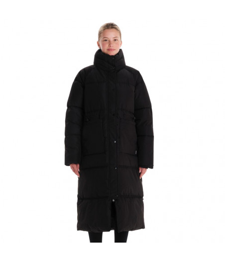 EMERSON W Oversized Long Puffer J Γυναικείο Μπουφάν Παρκά - ΜΑΥΡΟ