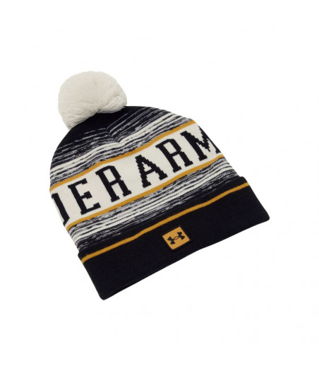 UNDER ARMOUR Halftime Pom Beanie Unisex Σκούφος - ΜΑΥΡΟ