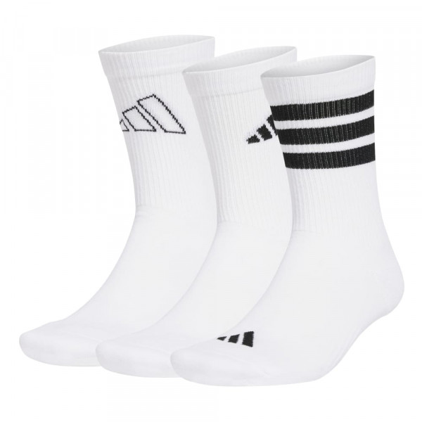 ADIDAS Logo Socks Μακριές Κάλτσες 3 ζευγάρια - ΛΕΥΚΟ