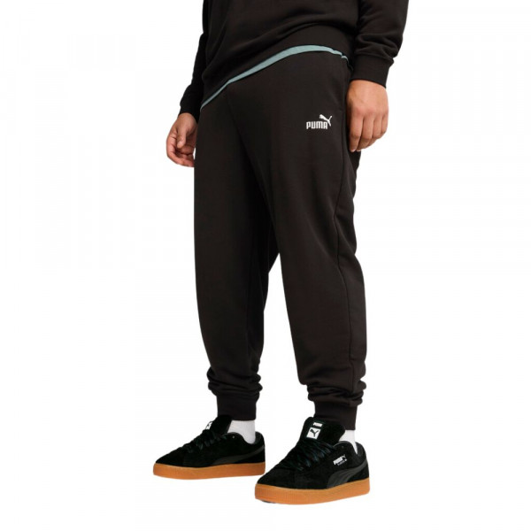 PUMA ESS No 1 Logo Sweatpants Ανδρικό Παντελόνι Φόρμα - ΜΑΥΡΟ